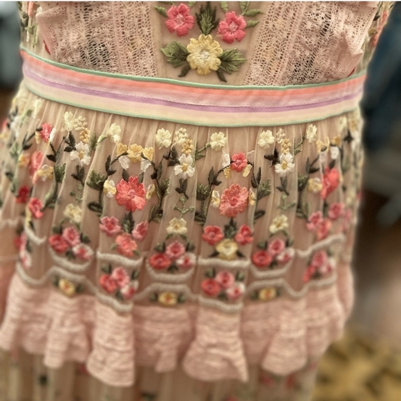 BHLDN Needle & Thread Dress Gown fits size US 2 4 $600 - Picture 11 of 12